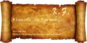 Kisszély Ferenc névjegykártya